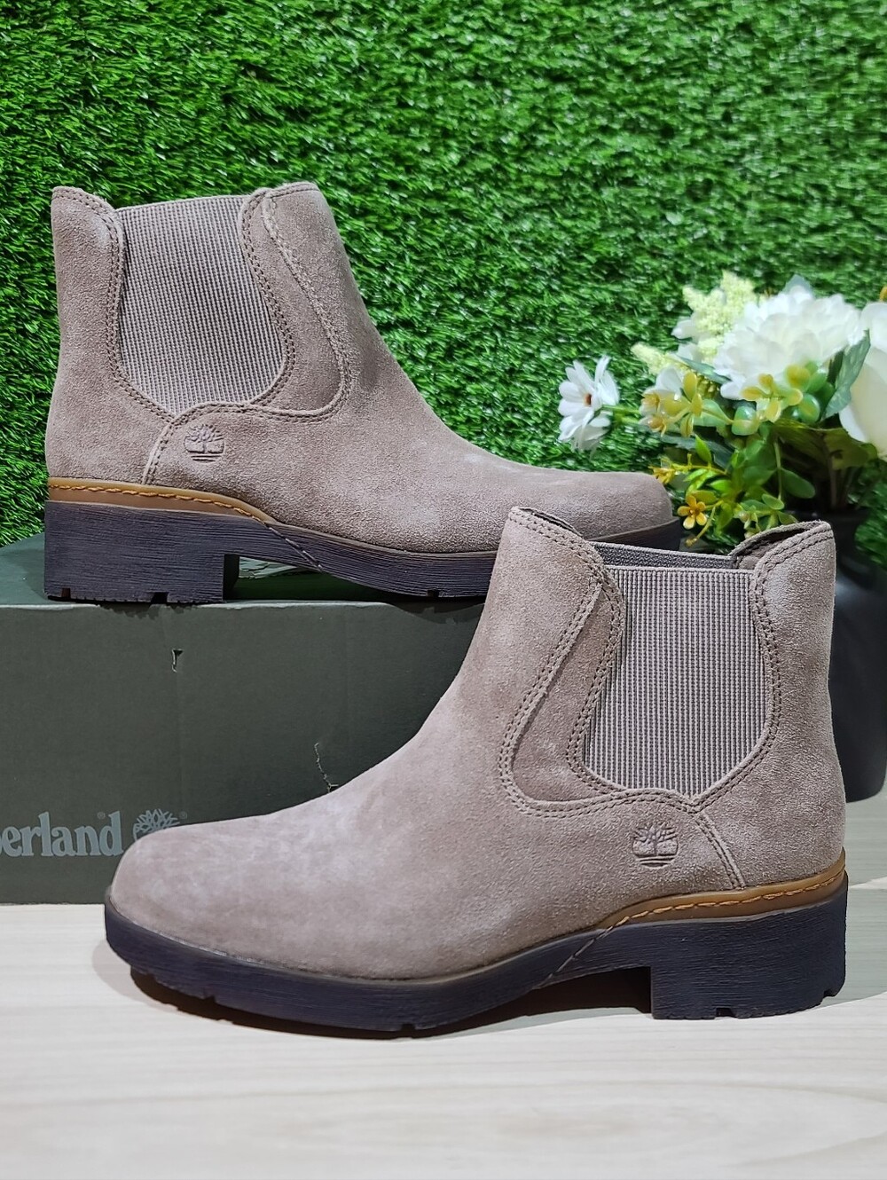 Timberland Gracelyn Chelsea Taupe Suede Boots / US Women's 7.5 NEW